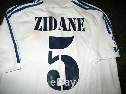 Zidane Real Madrid DEBUT 2001 2002 Jersey Shirt Maillot France Camiseta L