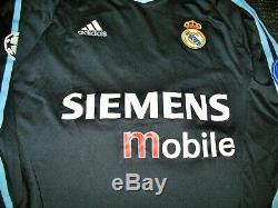 Zidane Real Madrid Jersey 2003 2004 UEFA CL Shirt Camiseta France Maillot LS L