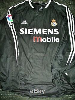 Zidane Real Madrid Match Issue Jersey 2004 2005 Shirt Camiseta France Maillot XL
