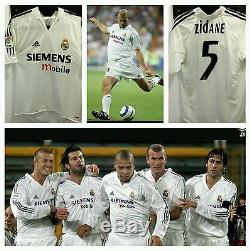 Zinedine Zidane Real Madrid Home Shirt Jersey Camiseta Maillot Ronaldo Beckham