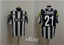 (l) Juventus Shirt Jersey Italy Football Zidane France Real Madrid Bordeaux