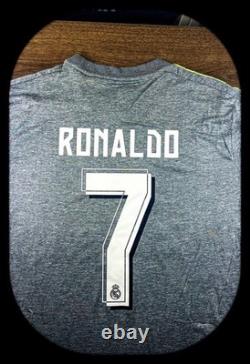 (m) Cristiano Ronaldo 7 Real Madrid 15/16 Champions League New Gray Long Sleeve