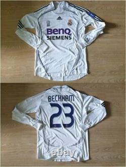 (m) Real Madrid Shirt Jersey Beckham Manchester Home Long Sleeve Ls