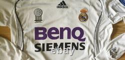 (m) Real Madrid Shirt Jersey Beckham Manchester Home Long Sleeve Ls