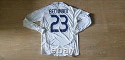 (m) Real Madrid Shirt Jersey Beckham Manchester Home Long Sleeve Ls