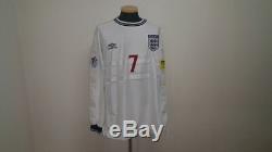 (xl) England Shirt Jersey Long L/s Beckham Manchester Milan Real Madrid